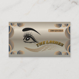 Elegant Lash Artist Business Card – Customizable E Visitekaartje