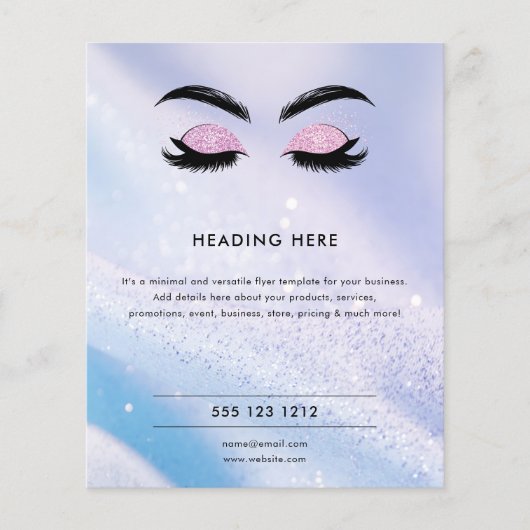 Elegant Lash / Brow Artist Flyer (Voorkant)