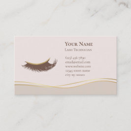 Elegant Lash Technician After care Card Afsprakenkaartje