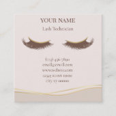 Elegant Lash Technician Appointment Card Afsprakenkaartje (Voorkant)