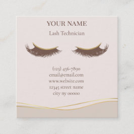 Elegant Lash Technician Appointment Card Afsprakenkaartje