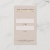 Elegant Lash Technician Appointment Card Afsprakenkaartje (Achterkant)