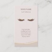 Elegant Lash Technician Appointment Card Afsprakenkaartje (Voorkant)