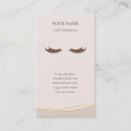 Elegant Lash Technician Appointment Card Afsprakenkaartje