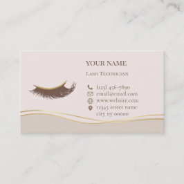 Elegant Lashes Before care Appointment Card Afsprakenkaartje