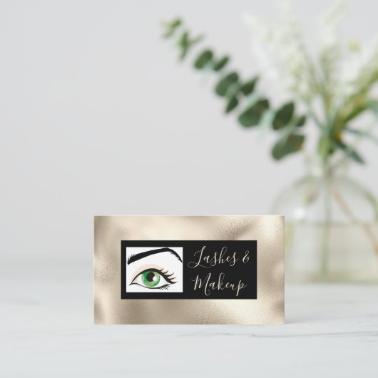 Elegant Lashes & Makeup-artiesten, DIY Name Gold & Visitekaartje (Staand voorkant)