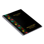 Elegant Latijns-Amerikaanse Folk Floral Notes and  Notitieboek (Rechterzijde)