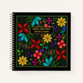 Elegant Latin American Folk Floral Checklist Notitieboek (Voorkant)