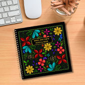 Elegant Latin American Folk Floral Checklist Notitieboek