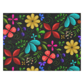 Elegant Latin American Folk Floral Tafelkleed (Voorkant (Horizontaal))