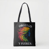 Elegant Latina Silhouette Empowerment-ontwerp Tote Bag (Voorkant)