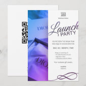 Elegant Launch Party Invitation Template Kaart (Voorkant / Achterkant)