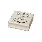Elegant Laurel Couple Names Wedding Return Address Rubberstempel (Stempel)
