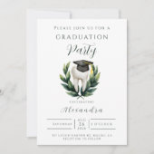 Elegant Laurel Dental Graduation Kaart (Voorkant)