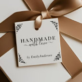Elegant Laurel Handmade with Love Business Product Zelfinktende Stempel