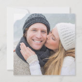 Elegant Laurel Leaf Foto bewaart de Date Kaart (Achterkant)