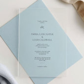 Elegant Laurel Leaf Minimalist Wedding Acryl Uitnodigingen
