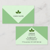 Elegant Laurel Leaves over Light Green Visitekaartje (Voorkant / Achterkant)