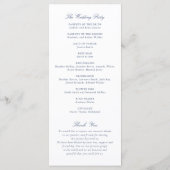Elegant Laurel Wreath Crest Monogram Wedding Programmakaart (Achterkant)
