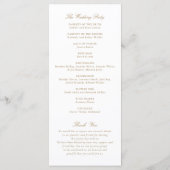 Elegant Laurel Wreath Crest Monogram Wedding Programmakaart (Achterkant)
