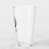 Elegant Laurel Wreath Monogram Beste Man Glas (Links)