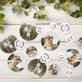 Elegant Laurel Wreath Monogram Foto's Wedding Confetti