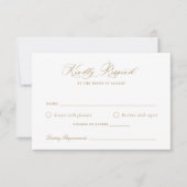 Elegant Laurel Wreath Wedding RSVP Kaart (Voorkant)