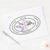 Elegant Lavander Flowers Label (Envelop)