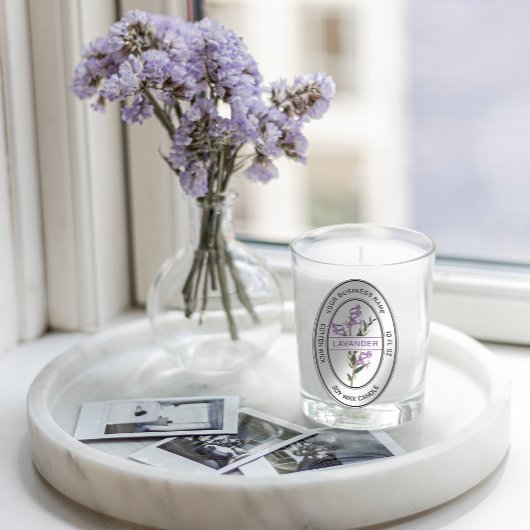 Elegant Lavander Flowers Label