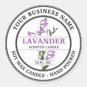 Elegant Lavander Flowers Label (Voorkant)