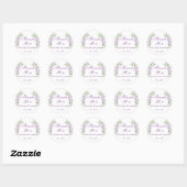 Elegant Lavander Flowers Weddenschap Hartelijk dan Ronde Sticker (Vel)