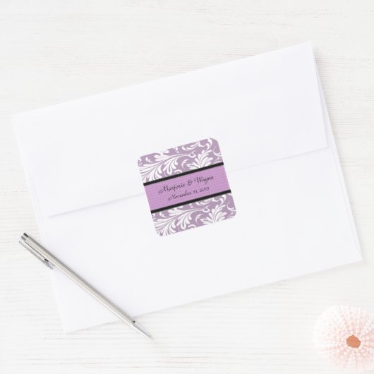 ELEGANT LAVENDAR SWIRL CUSTODING STICKER (Envelop)