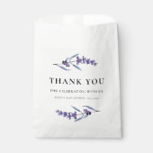 Elegant Lavendel Baby shower Dank u Bedankzakje (Voorkant)