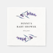 Elegant lavendel Baby shower Servet (Voorkant)