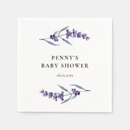 Elegant lavendel Baby shower Servet