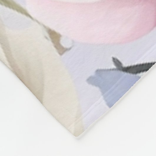 Elegant Lavendel Blauw Wit Bloemtuin Bloemen Fleece Deken (Hoek)