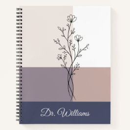 Elegant Lavendel Bloemendocent Erkenning Notitieboek