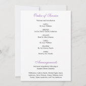 Elegant Lavendel Bloemig Printbaar Funeral Program Aankondiging (Achterkant)
