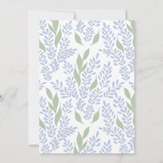 Elegant Lavendel Botanisch Vrijgezellenfeest Kaart (Achterkant)