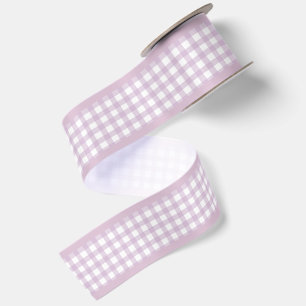 Elegant Lavendel Cottagecore Coquette Gingham Satijnen Lint