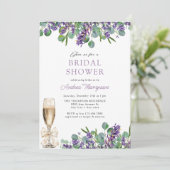 Elegant Lavendel Eucalyptus Vrijgezellenfeest Kaart (Staand voorkant)