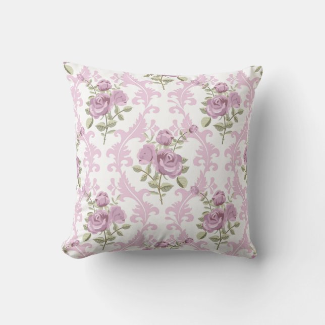 Elegant lavendel  floral home decor kussen (Voorkant)