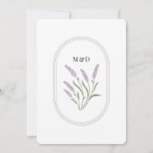 Elegant Lavendel Floral repetitie diner Kaart (Achterkant)