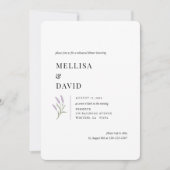 Elegant Lavendel Floral repetitie diner Kaart (Voorkant)