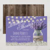 Elegant Lavendel Flowers Mason Jar Vrijgezellenfee Kaart (Voorkant / Achterkant)