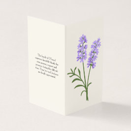 Elegant Lavendel Funeral Order of Service-programm Kaart
