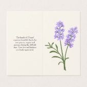 Elegant Lavendel Funeral Order of Service-programm Kaart (Buitenkant ongevouwen)