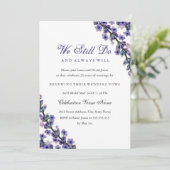 Elegant Lavendel Gelofte Vernieuwing Jubileum Kaart (Staand voorkant)