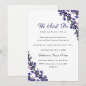 Elegant Lavendel Gelofte Vernieuwing Jubileum Kaart (Voorkant / Achterkant)