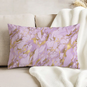 Elegant lavendel goud marmer accent kussen